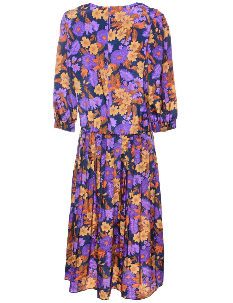 Floral Print Dress - L