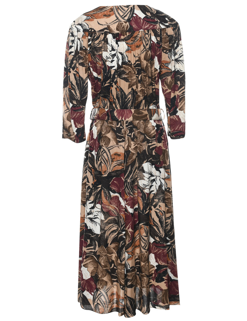 Floral Print Dress - L