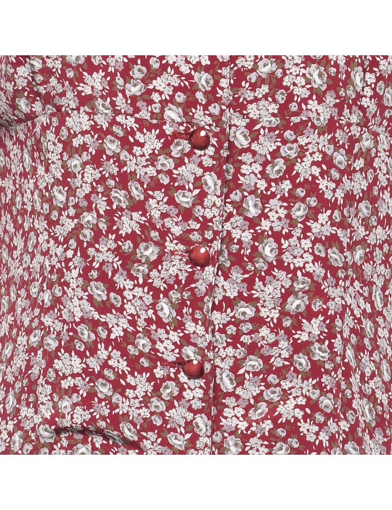 Floral Print Dress - L