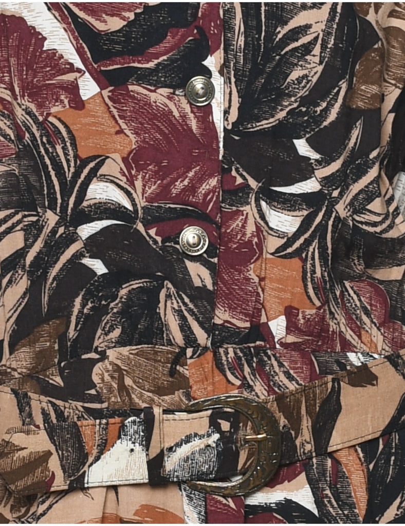 Floral Print Dress - L