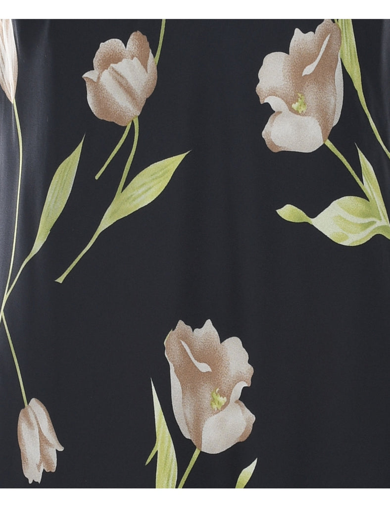 Floral Print Dress - L