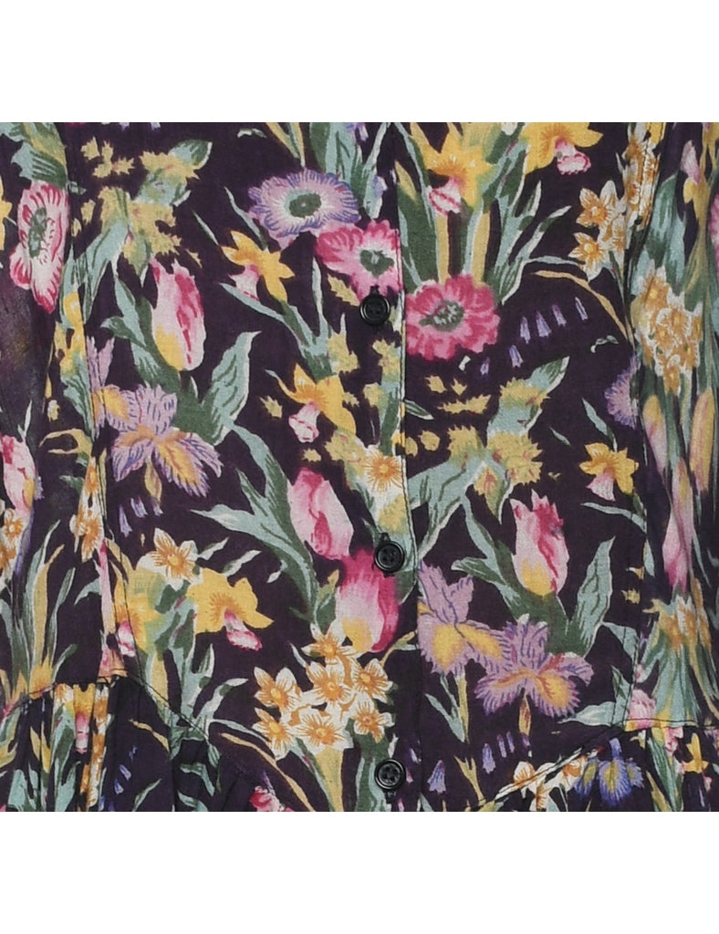 Floral Print Dress - M