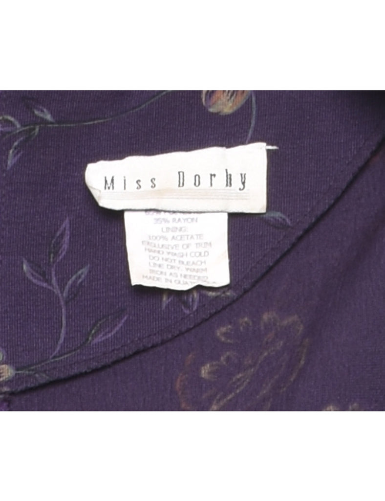 Floral Print Dress - L