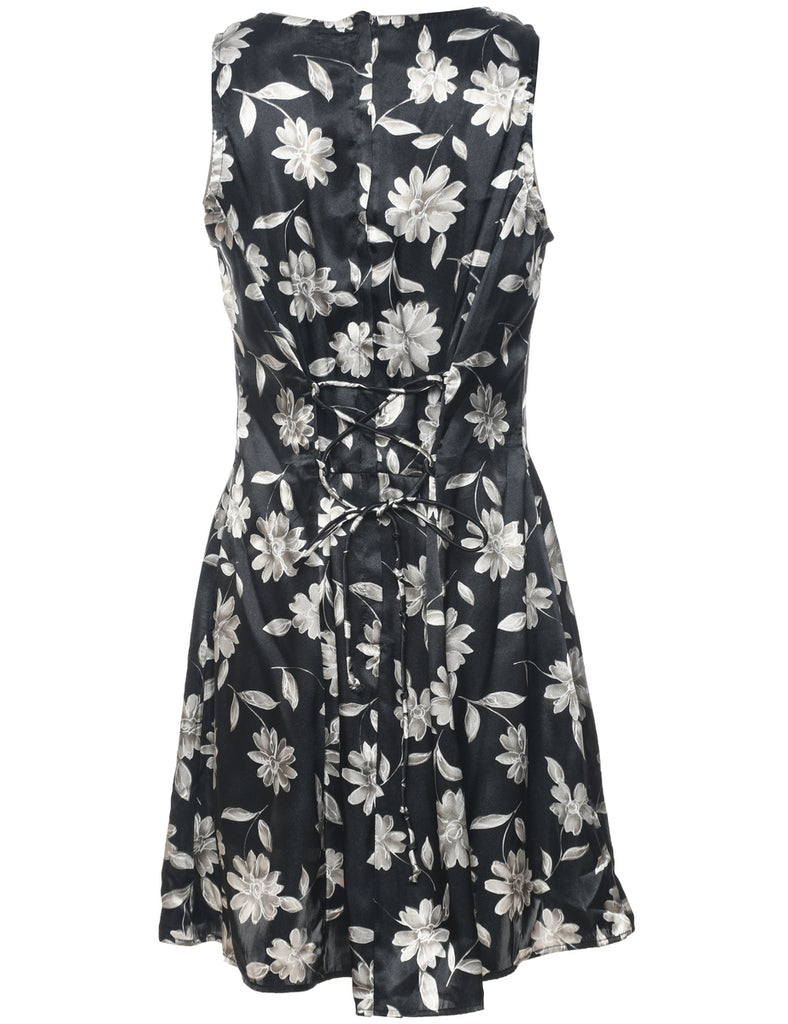 Floral Print Evening Dress - M