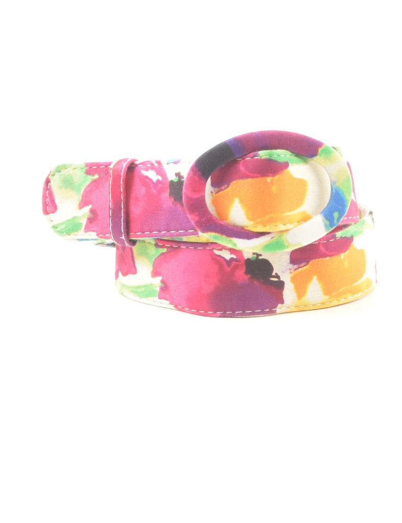 Floral Print Fashion Belt - M