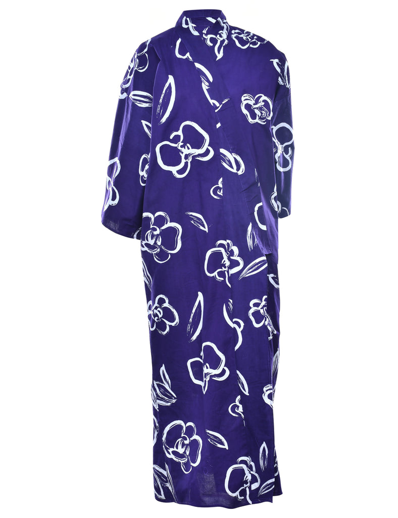 Floral Print Full Length Kimono - L