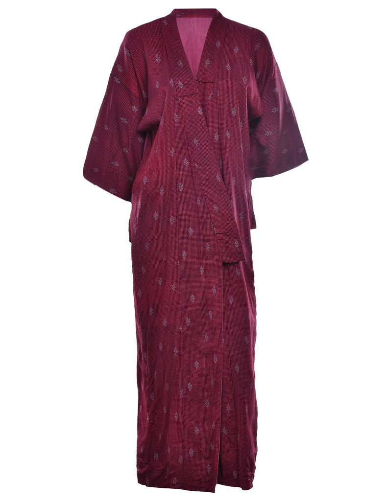 Floral Print Full Length Kimono - M