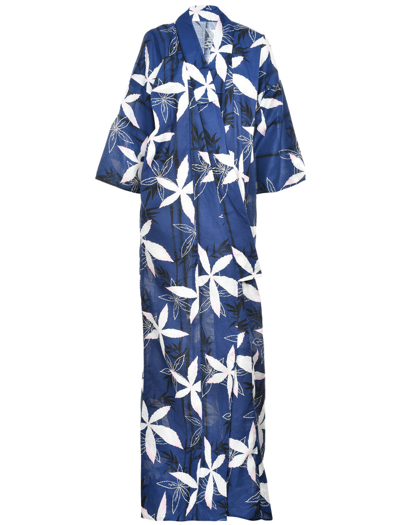 Floral Print Full Length Kimono - L