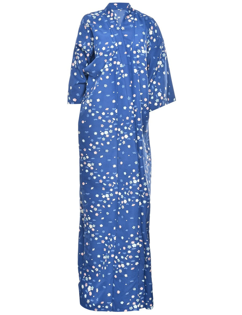 Floral Print Full Length Kimono - L