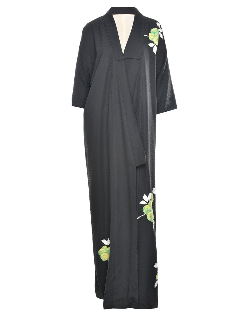 Floral Print Full Length Kimono - XL