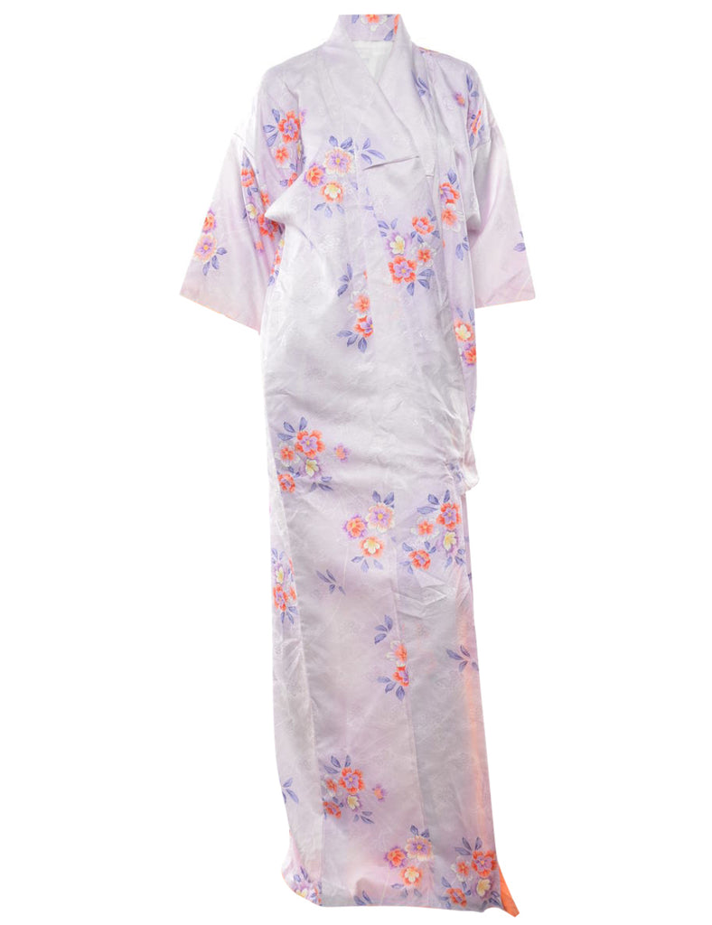 Floral Print Full Length Kimono - L