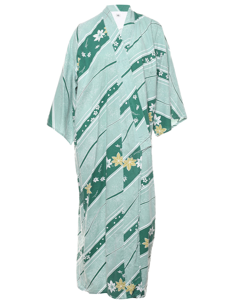 Floral Print Full Length Kimono - L