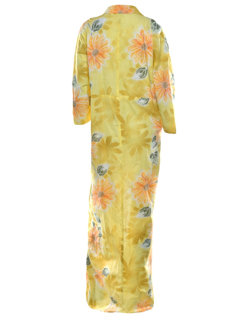 Floral Print Full Length Kimono - XL
