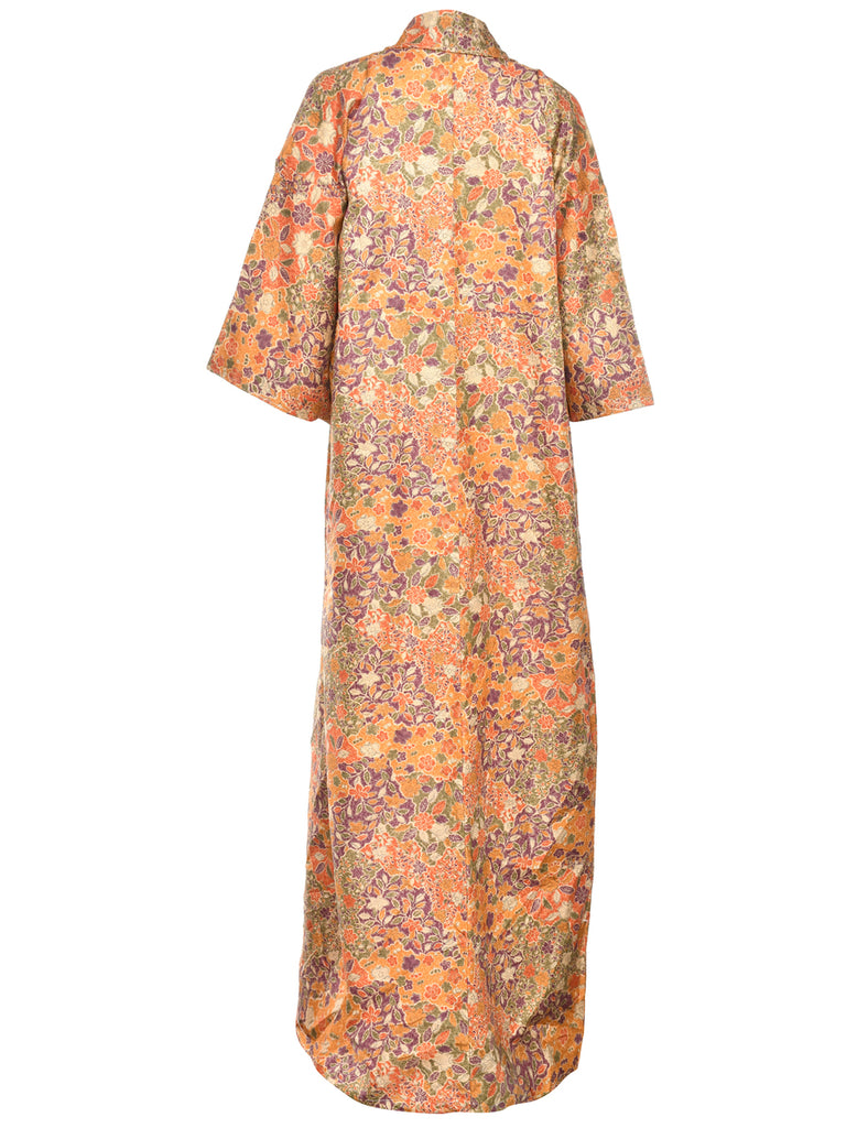 Floral Print Full Length Kimono - L