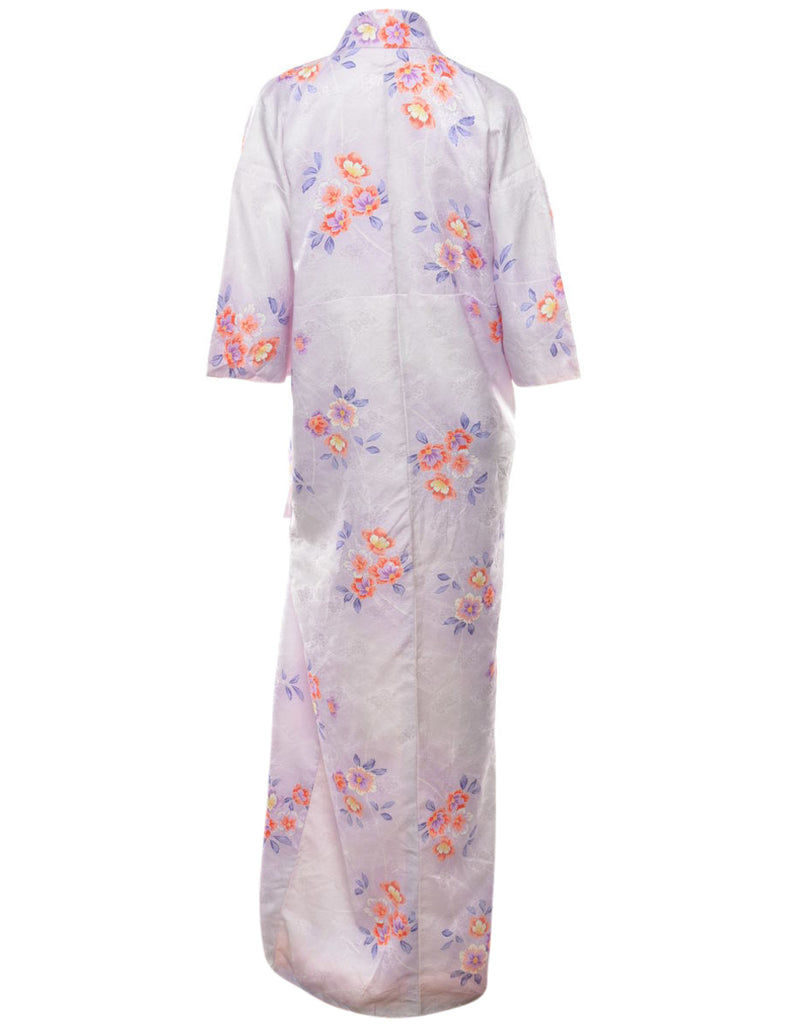 Floral Print Full Length Kimono - L
