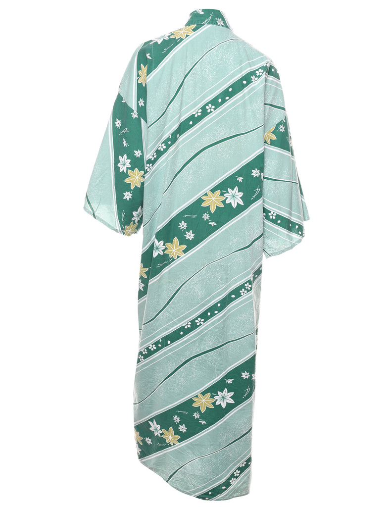 Floral Print Full Length Kimono - L