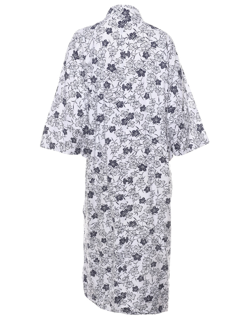 Floral Print Full Length Kimono - M