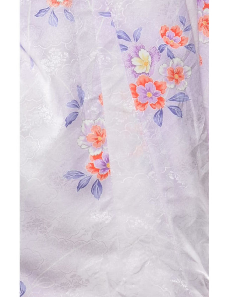 Floral Print Full Length Kimono - L