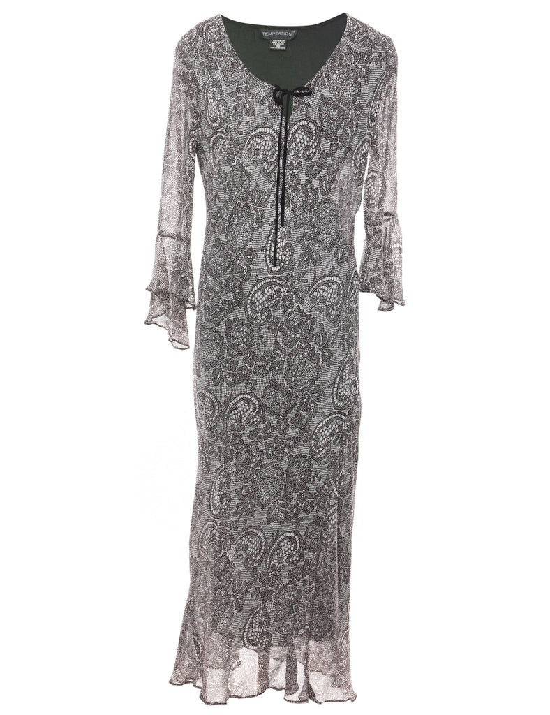 Floral Print Maxi Dress - M