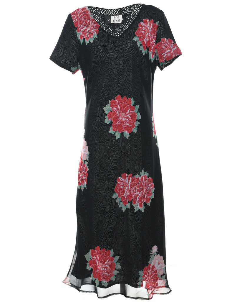 Floral Print Maxi Dress - XL