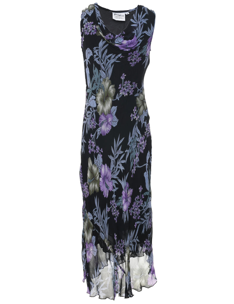 Floral Print Maxi Dress - M