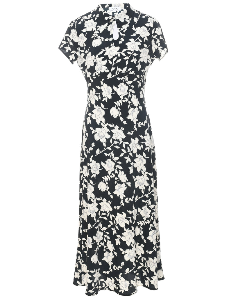 Floral Print Maxi Dress - M