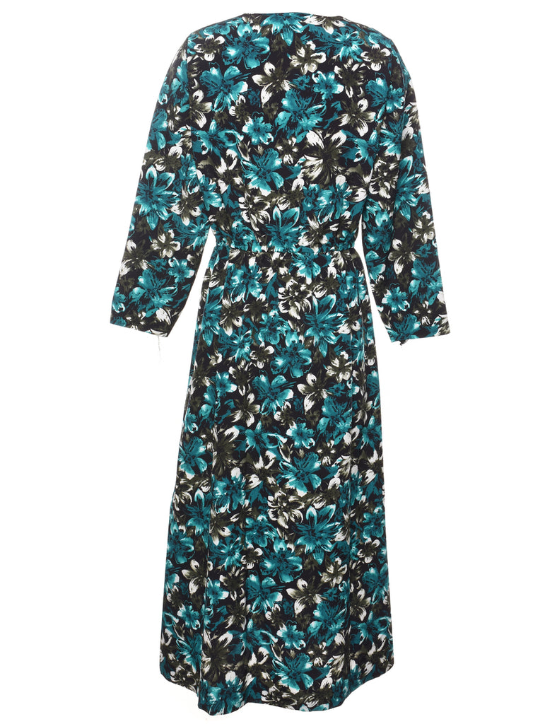 Floral Print Maxi Dress - M