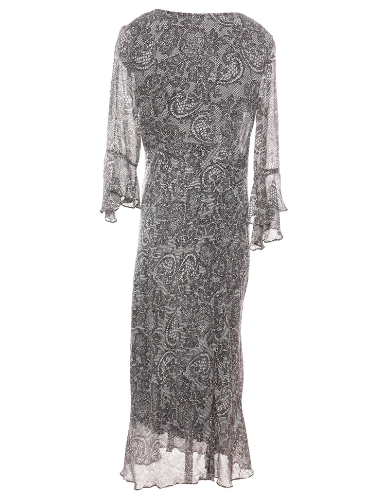 Floral Print Maxi Dress - M