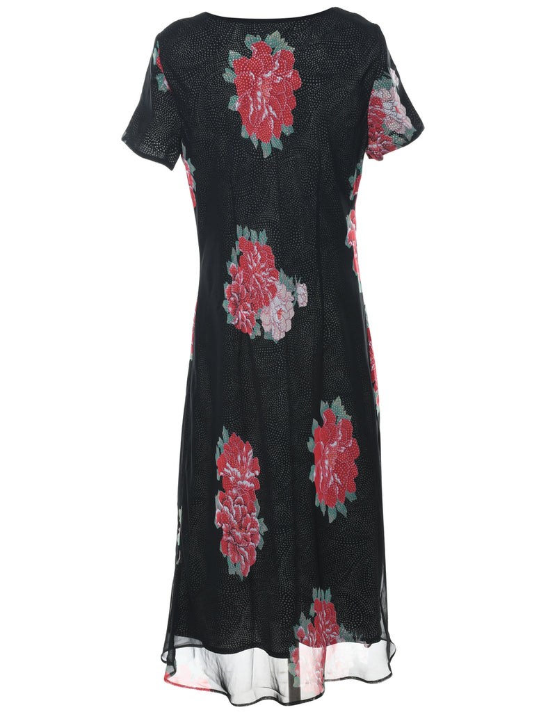 Floral Print Maxi Dress - XL