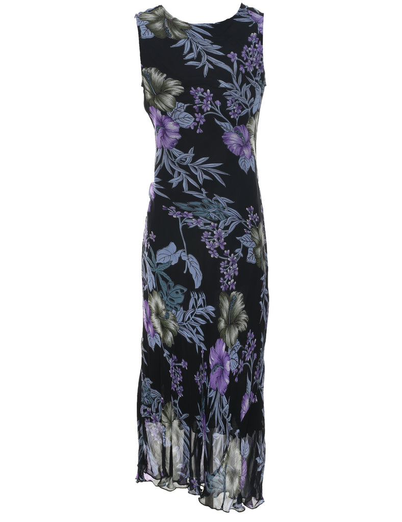 Floral Print Maxi Dress - M