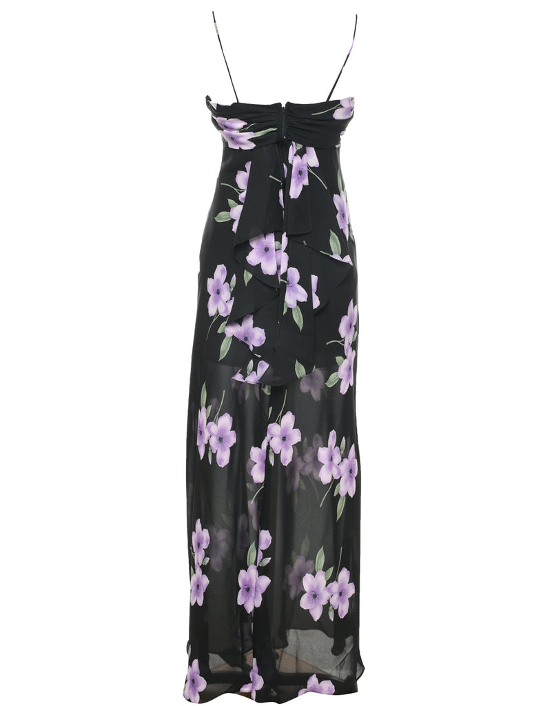 Floral Print Maxi Dress - XS