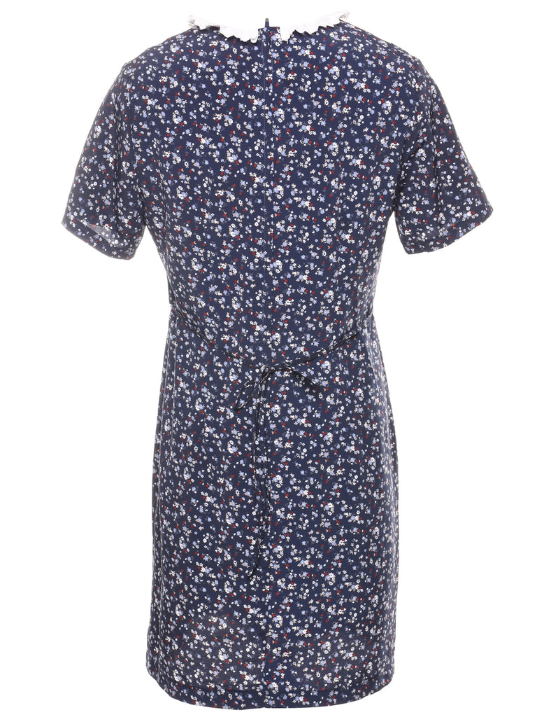 Floral Print Mini Dress - M