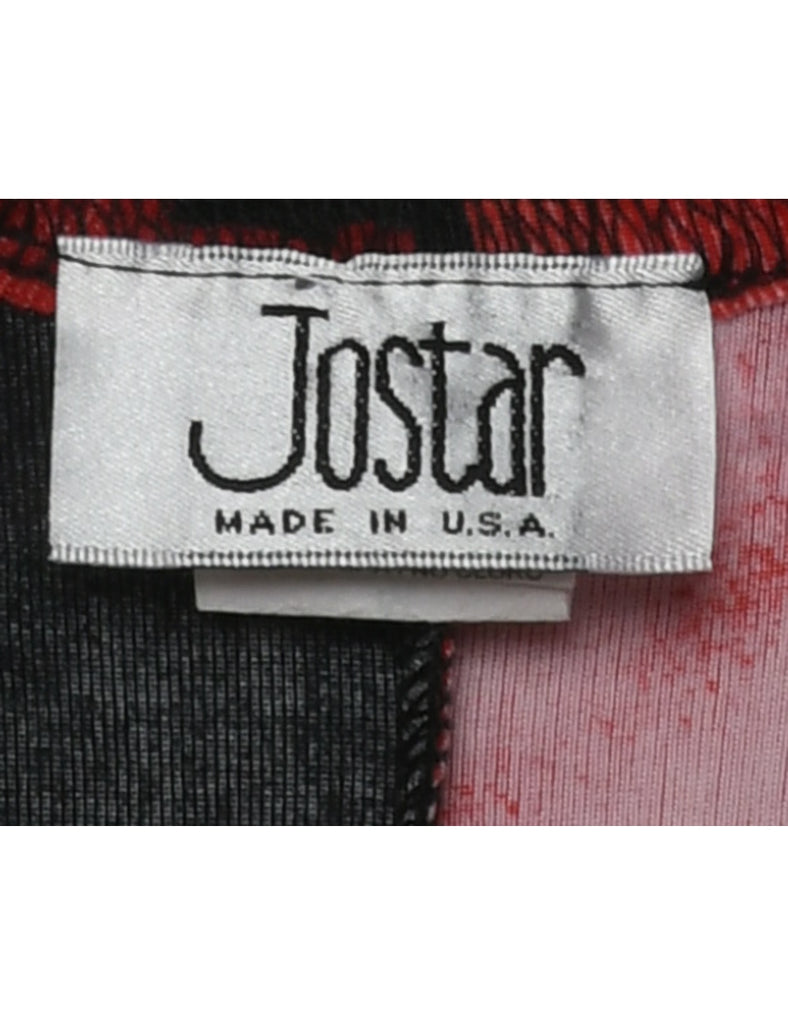 Floral Print Shift Dress - L