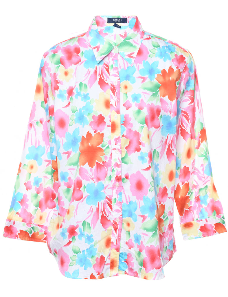 Floral Print Shirt - L