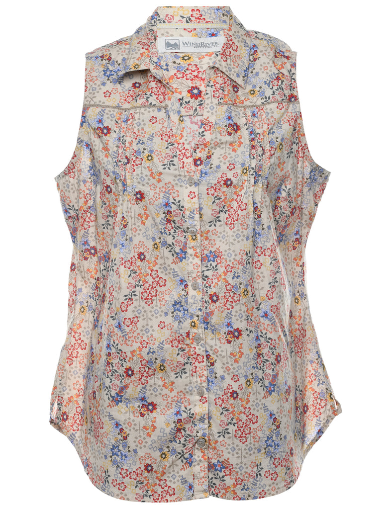 Floral Print Shirt - L