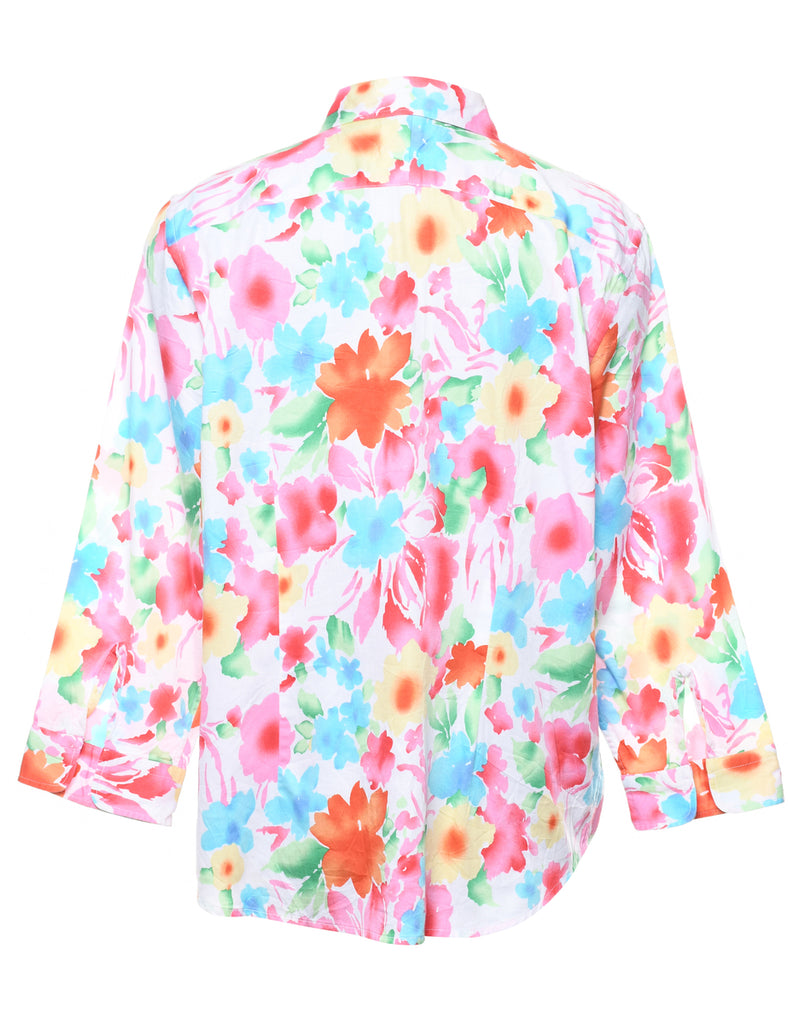 Floral Print Shirt - L