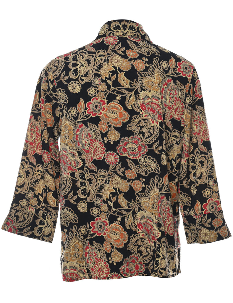 Floral Print Shirt - L