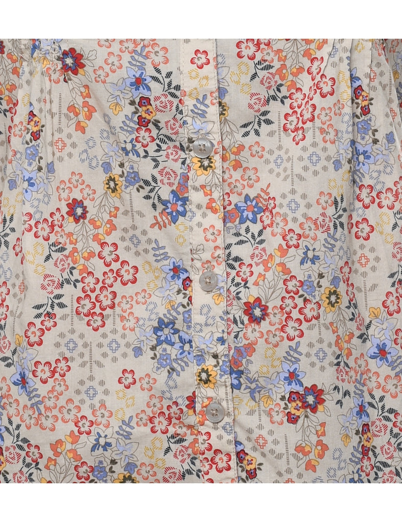 Floral Print Shirt - L