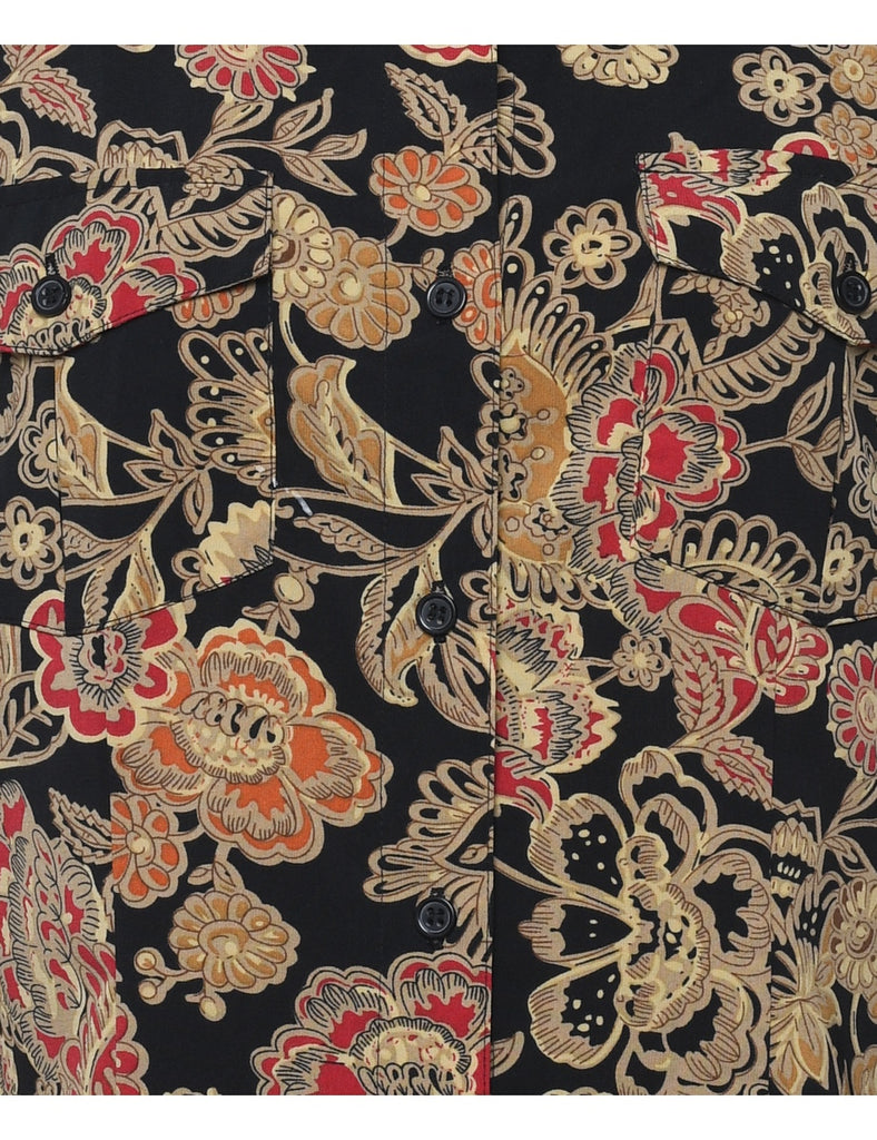 Floral Print Shirt - L