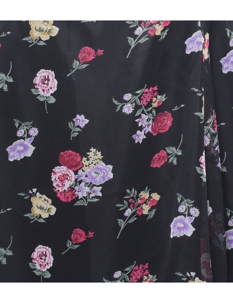 Floral Print Skater Dress - S