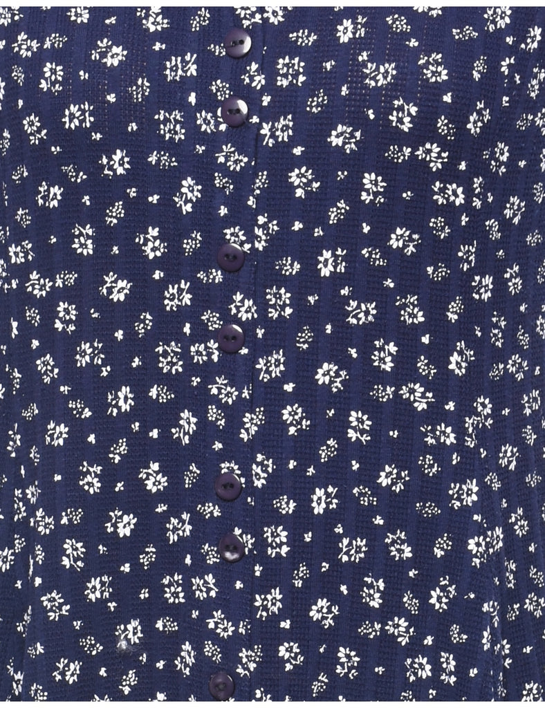 Floral Print Sleevelesss Dress - S