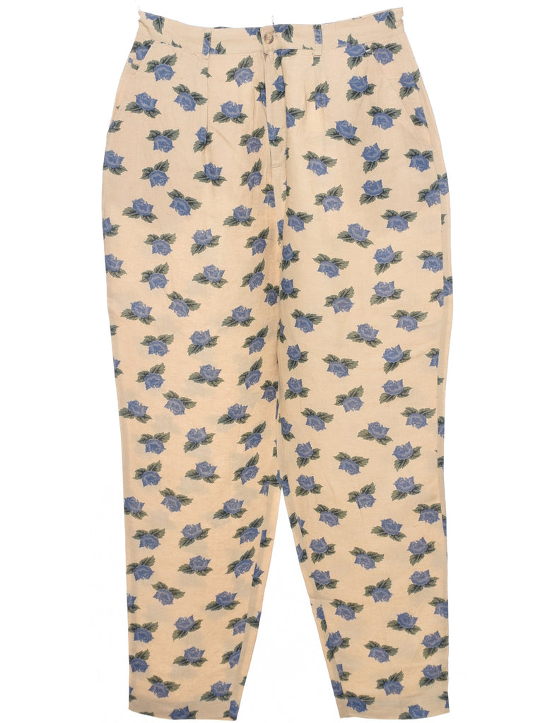 Floral Print Trousers - W31 L30