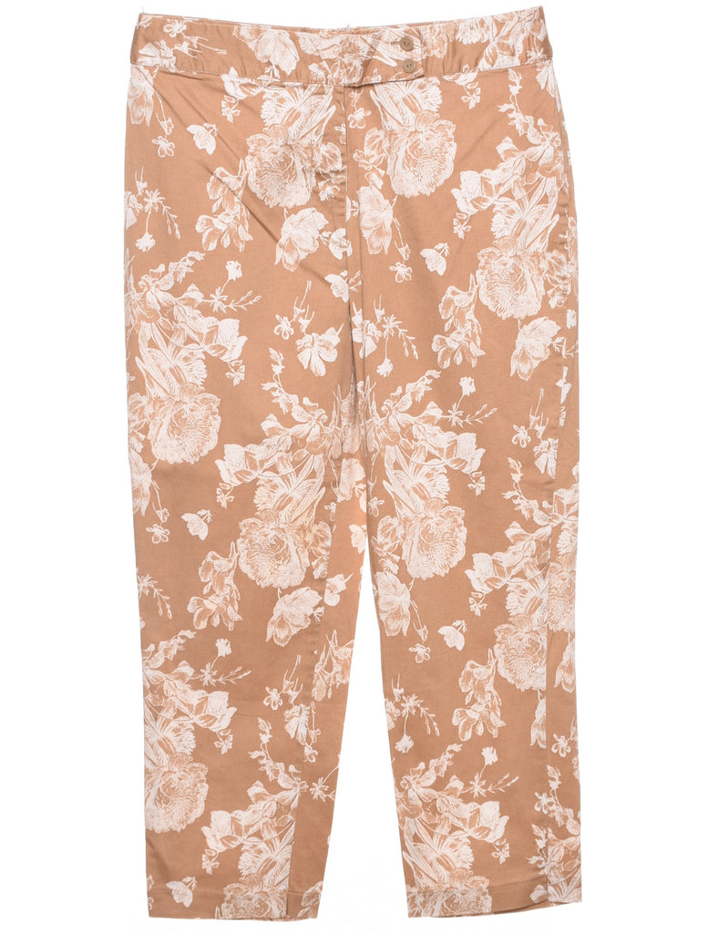 Floral Print Trousers - W32 L25