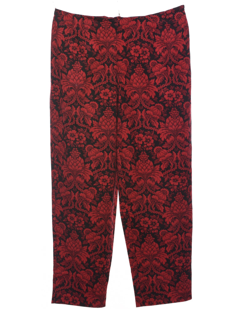 Floral Print Trousers - W34 L28
