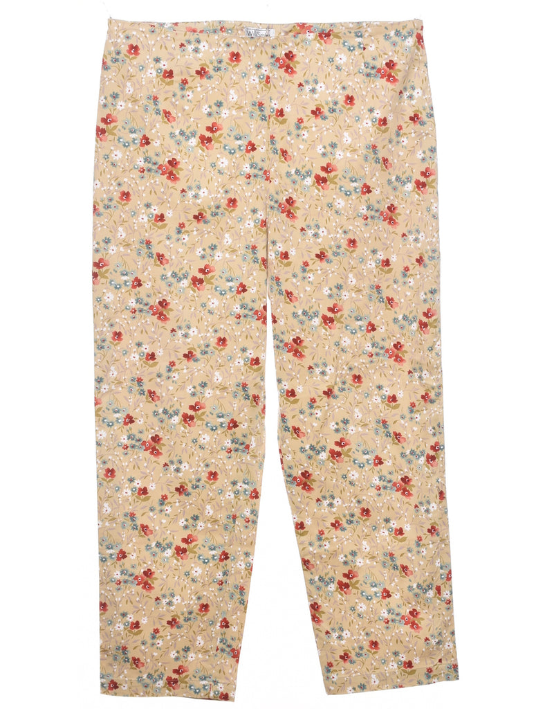 Floral Print Trousers - W33 L25