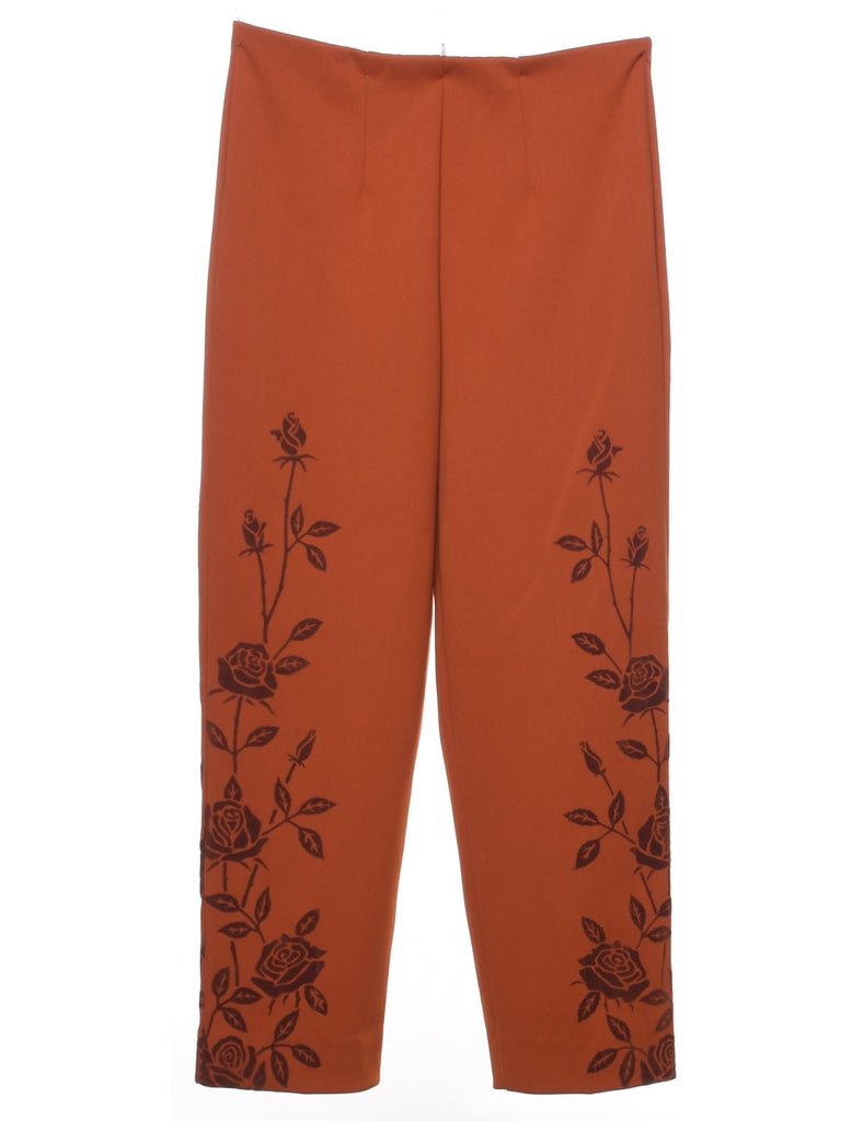Floral Print Trousers - W29 L26