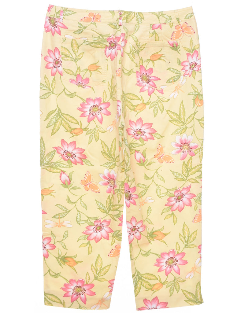 Floral Print Trousers - W35 L25