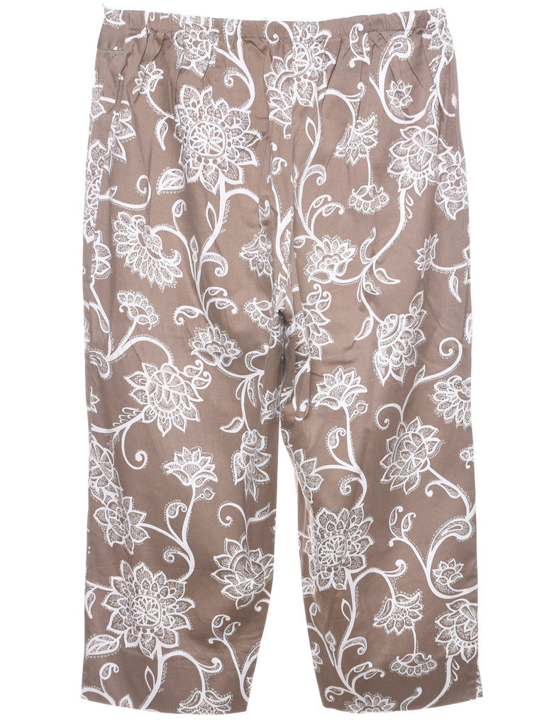 Floral Print Trousers - W31 L23