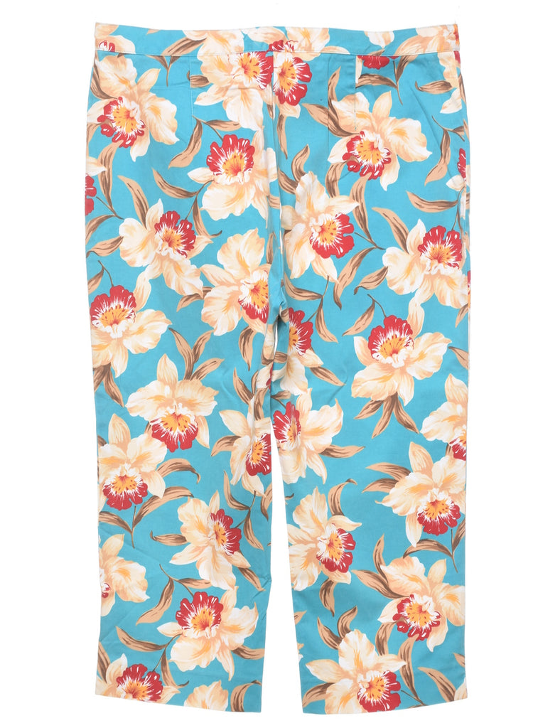 Floral Print Trousers - W36 L23