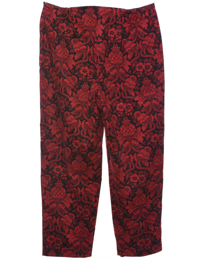 Floral Print Trousers - W34 L28